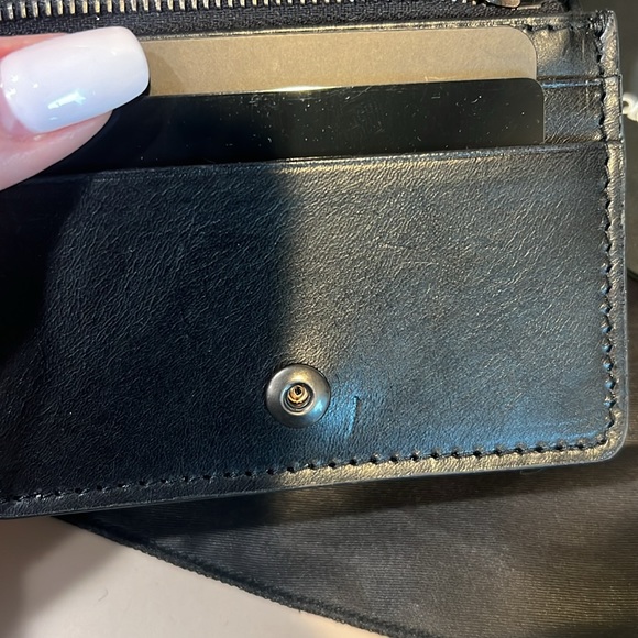 NEW DOLCE GABBANA D&G BLACK LEATHER CARD Crossbody Strap Wallet Shoulder Bag - Picture 11 of 13